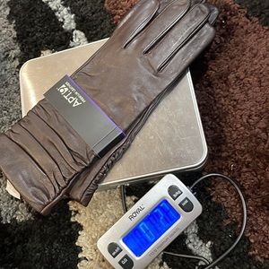 XL New Dark Brown Dress Leather Gloves